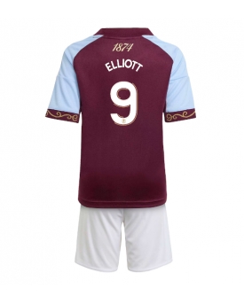 Aston Villa Harvey Elliott #9 Maglia Gara Casa Repliche 2025-26 Bambino Maniche Corte